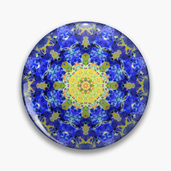 Item preview, Cosmic Snowflake Blue and Yellow Mandala designed and sold by haunguyencong.