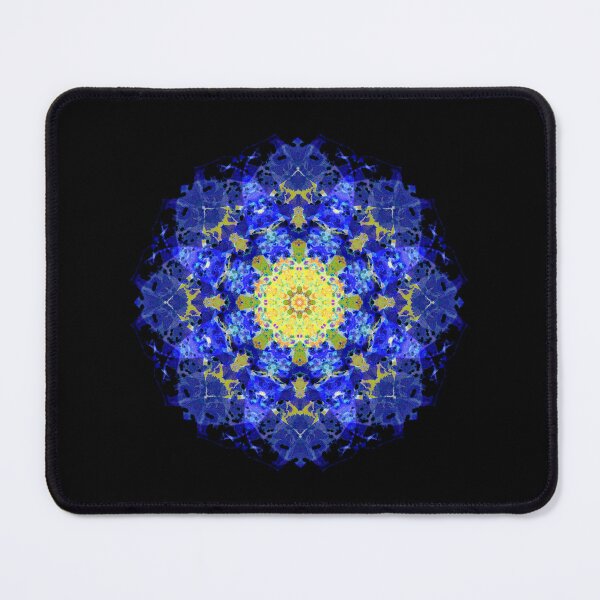 Item preview, Cosmic Snowflake Blue and Yellow Mandala designed and sold by haunguyencong.