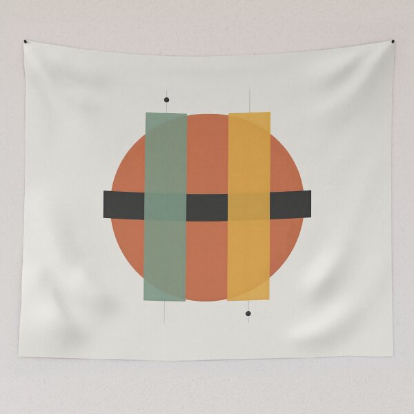 Item preview, Abstract Bauhaus Gemini Twins Mid Century Modern Zodiac designed and sold by Novastitchshop.
