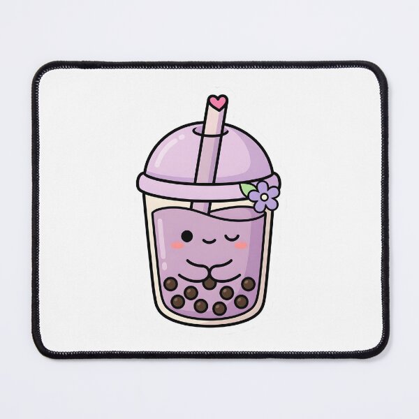 Item preview, Cute Taro Boba Tea Kawaii Bubble Tea Lavender Pastel designed and sold by how-is-design.