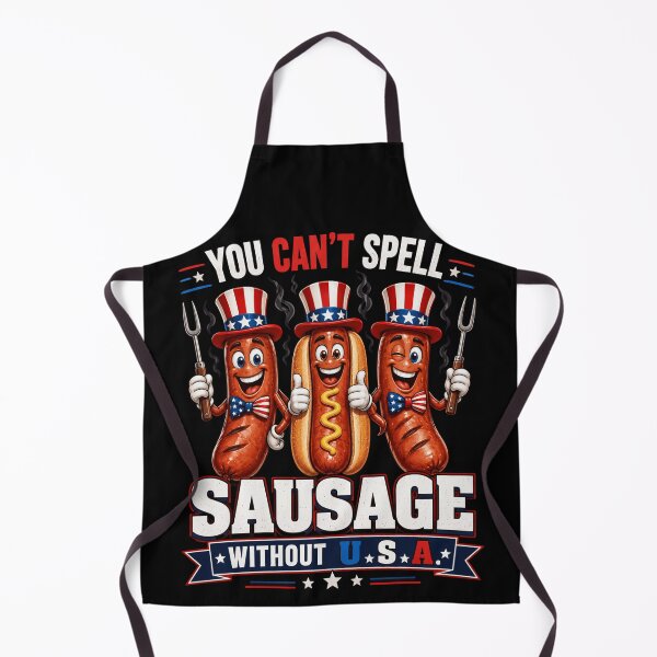 Item preview, You Cant Spell Sausage Without USA, Funny Patriotic BBQ, American Sausage Lover, USA BBQ Graphic Tee designed and sold by ELMU29.