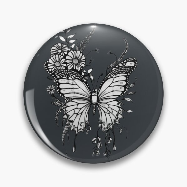 Item preview, The Slate Botanical Butterfly - Frequencies of the Flora No. 4 designed and sold by Bloom Theory.