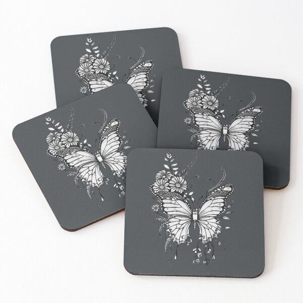 Item preview, The Slate Botanical Butterfly - Frequencies of the Flora No. 4 designed and sold by Bloom Theory.