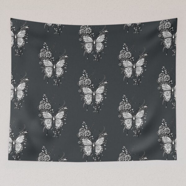 Item preview, The Slate Botanical Butterfly - Frequencies of the Flora No. 4 designed and sold by Bloom Theory.