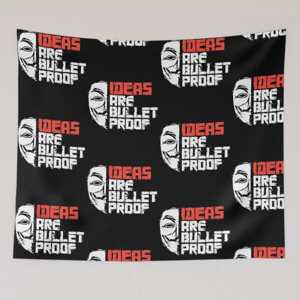 Item preview, Ideas Are Bulletproof Anonymous Mask Freedom Of Thought designed and sold by Mind-Drift.