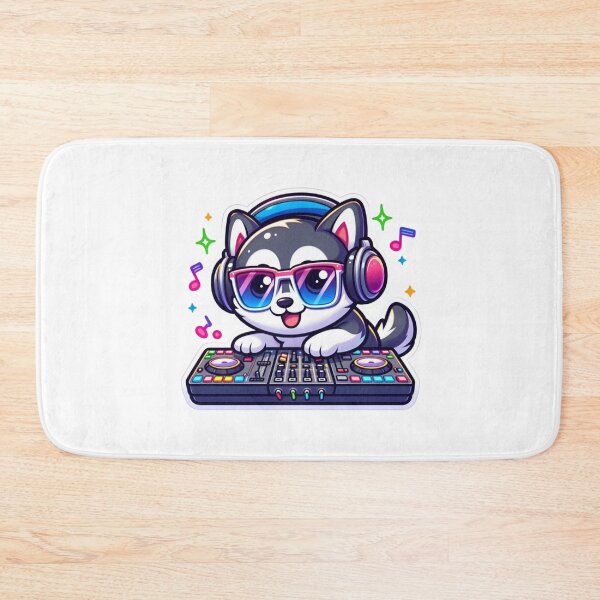 Item preview, Cute Husky DJ Kawaii Sticker| Cool Dog Music Lover Design with Headphones  designed and sold by carestazafeli.