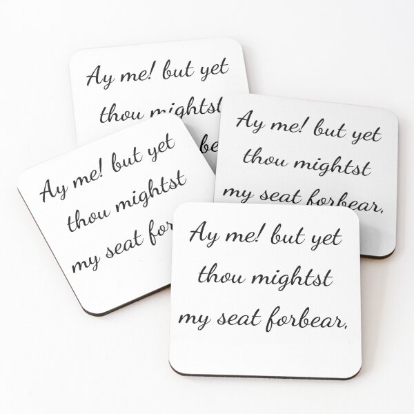 Item preview, "Ay me! but yet thou mightest my seat forbear," - handwriting black designed and sold by ariksworld.