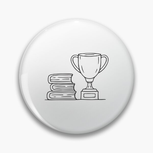Item preview, Trophy Beside Stack of Books designed and sold by rasagamastore.