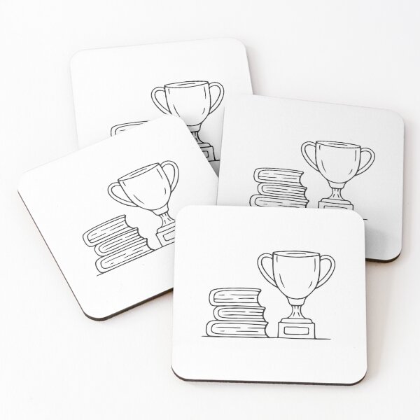 Item preview, Trophy Beside Stack of Books designed and sold by rasagamastore.