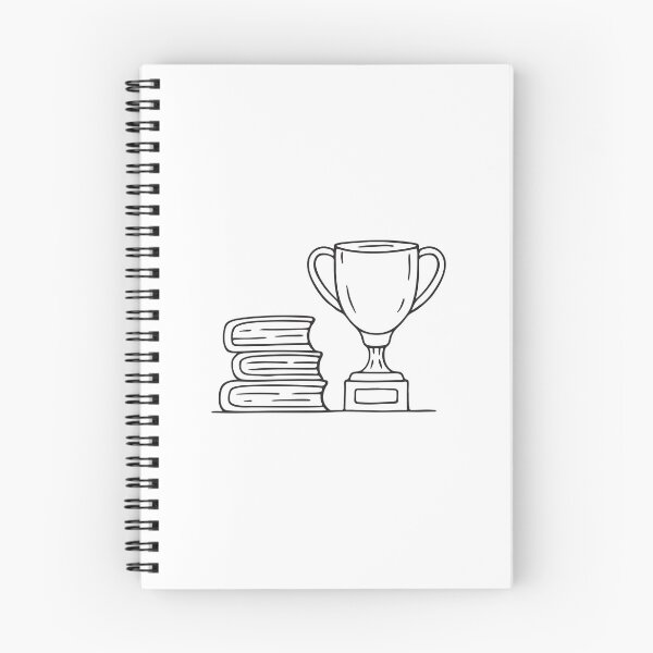 Item preview, Trophy Beside Stack of Books designed and sold by rasagamastore.