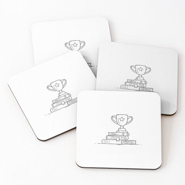 Item preview, Books Stacked Next to Trophy designed and sold by rasagamastore.