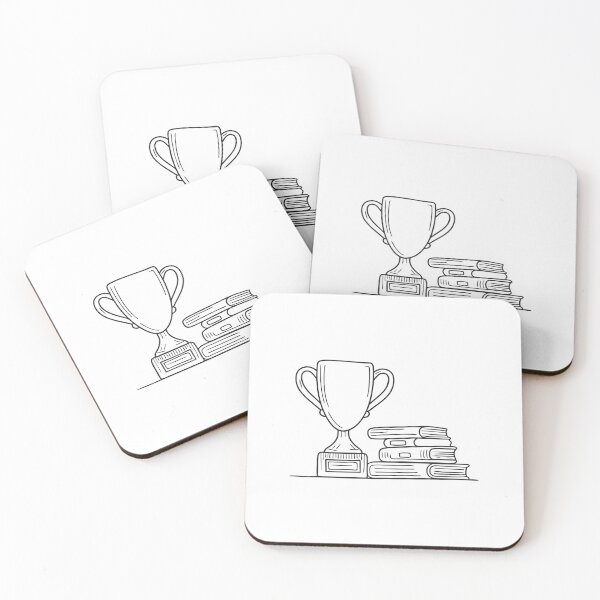 Item preview, Trophy Resting Beside Book Collection designed and sold by rasagamastore.