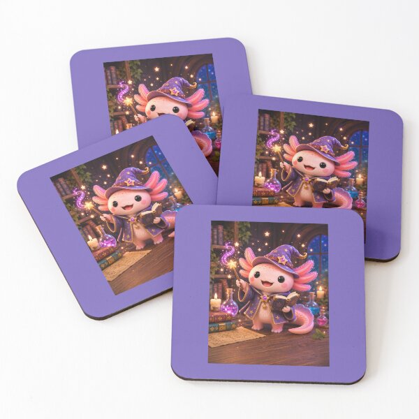 Item preview, Axolotl wizard clay 3D - kawaii magic designed and sold by Axokris.