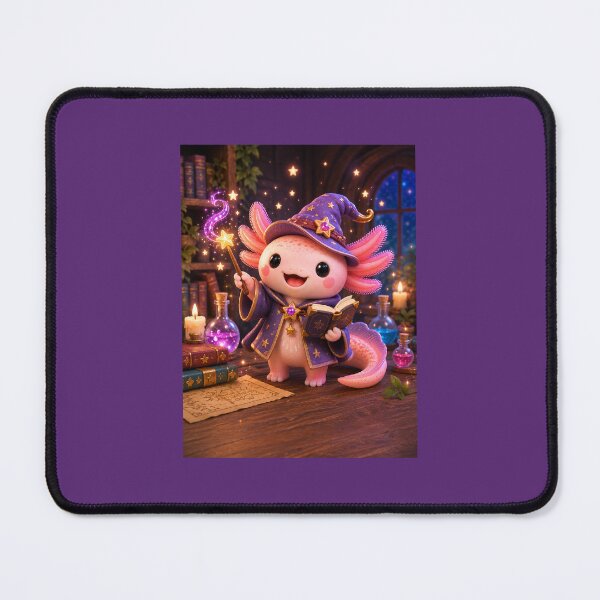 Item preview, Axolotl wizard clay 3D - kawaii magic designed and sold by Axokris.