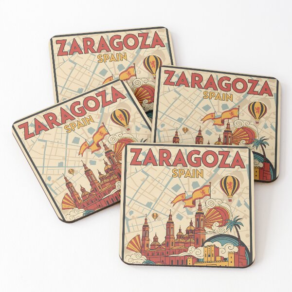 Item preview, Zaragoza Spain 1950s Vintage Travel Tourism designed and sold by TravelersGems.