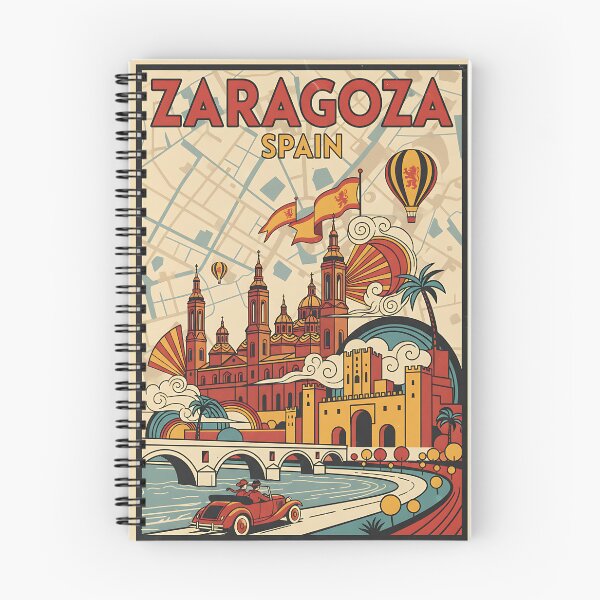 Item preview, Zaragoza Spain 1950s Vintage Travel Tourism designed and sold by TravelersGems.