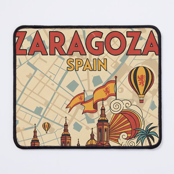 Item preview, Zaragoza Spain 1950s Vintage Travel Tourism designed and sold by TravelersGems.