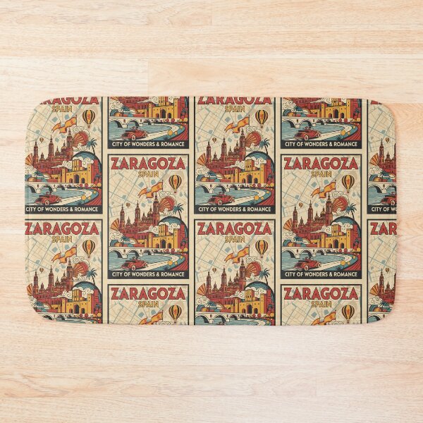 Item preview, Zaragoza Spain 1950s Vintage Travel Tourism designed and sold by TravelersGems.