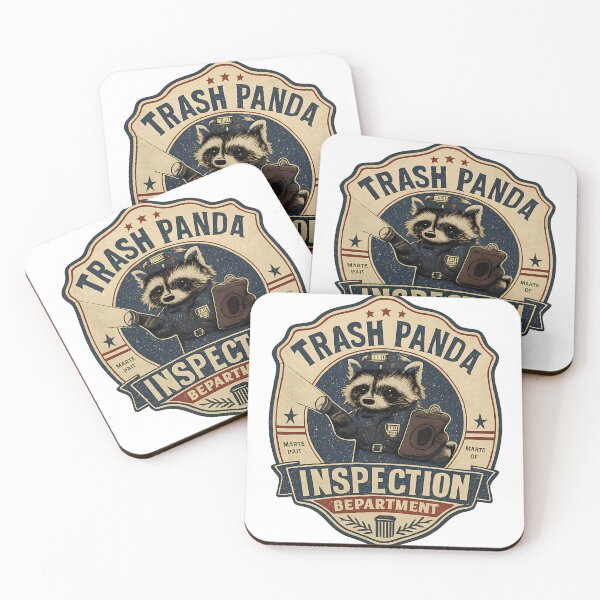 Item preview, Trash Panda Inspection Department Shirt — Funny Raccoon Vintage Badge Tee designed and sold by Gremlin Hours.