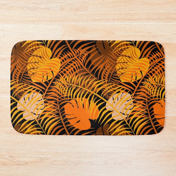 Item preview, Burnt Orange Tropical Leaf Pattern designed and sold by CreativeBridge.