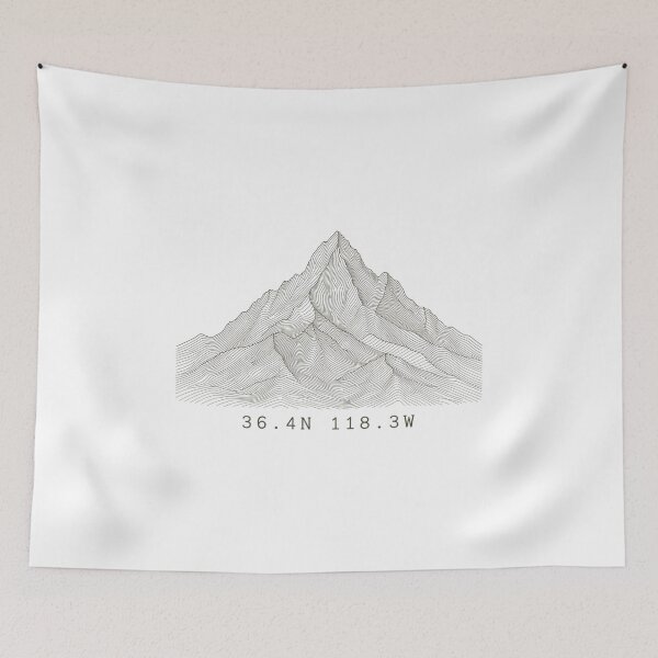 Item preview, Topographic Mountain Minimal Line Art Gorpcore Hiking Poster Sticker Hiker Gift designed and sold by sharifex.
