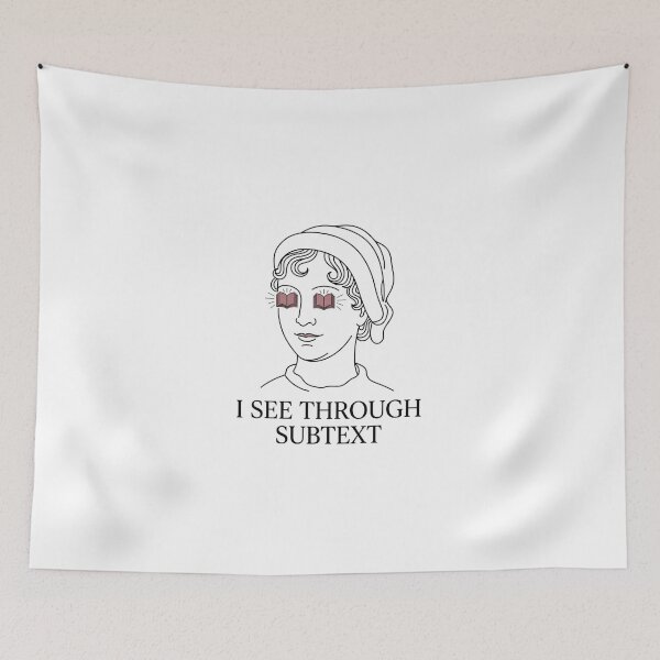 Item preview, I See Through Subtext Jane Austen Minimalist Line Art designed and sold by Fenay Designs.