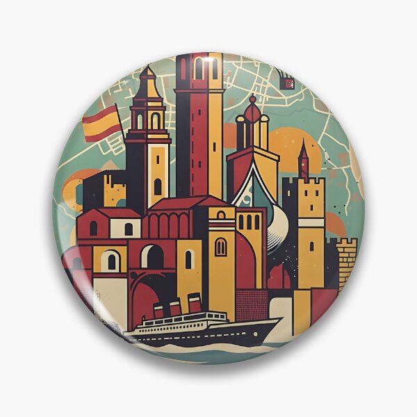 Item preview, Castellon de la Plana Spain 1950s Vintage Travel Tourism designed and sold by TravelersGems.