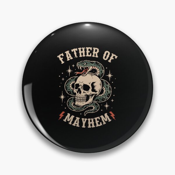 Item preview, Father Of Mayhem Skull Snake Gothic Dad Father's Day designed and sold by Mind-Drift.
