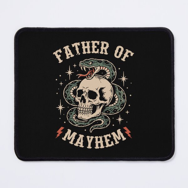 Item preview, Father Of Mayhem Skull Snake Gothic Dad Father's Day designed and sold by Mind-Drift.