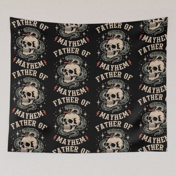 Item preview, Father Of Mayhem Skull Snake Gothic Dad Father's Day designed and sold by Mind-Drift.