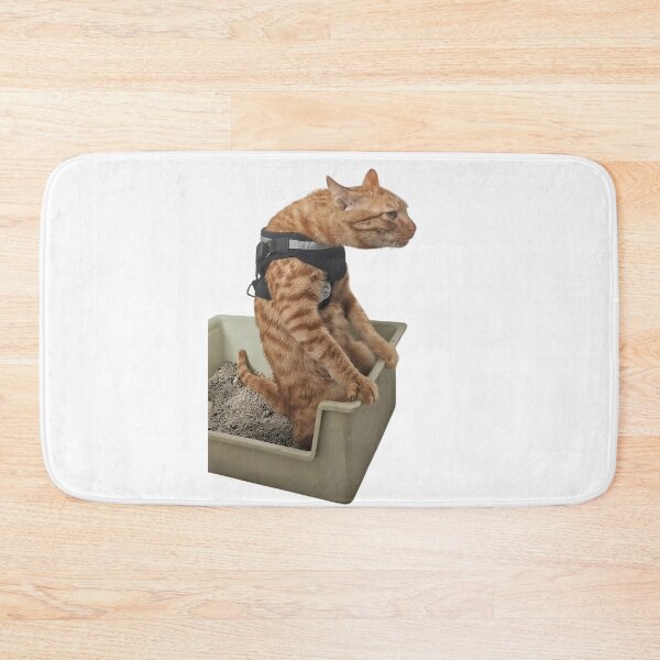 Item preview, Judgment Cat™ | Suspicious Orange Tabby in Litter Box | Funny Meme Cat Sticker & Pet Lover Gift designed and sold by Dyan4.