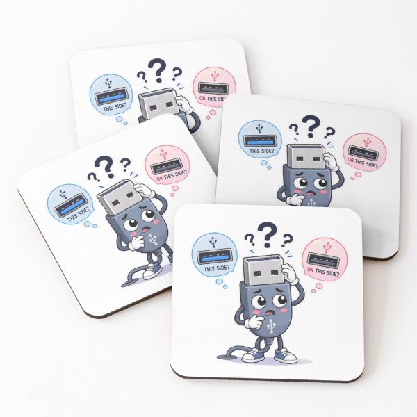 Item preview, USB Guessing Game Funny Tech Cartoon Sticker designed and sold by Dinaelsherkawy.
