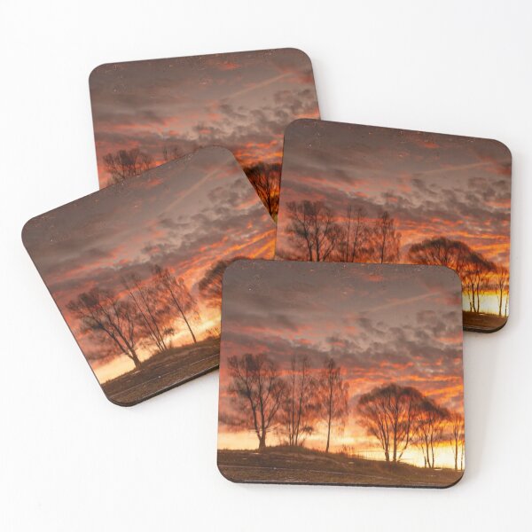 Item preview, Fiery Sunset Water Reflection Abstract Landscape designed and sold by MariaAbaza.
