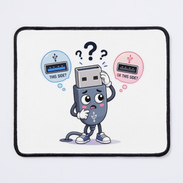 Item preview, USB Guessing Game Funny Tech Cartoon Sticker designed and sold by Dinaelsherkawy.