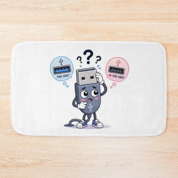 Item preview, USB Guessing Game Funny Tech Cartoon Sticker designed and sold by Dinaelsherkawy.