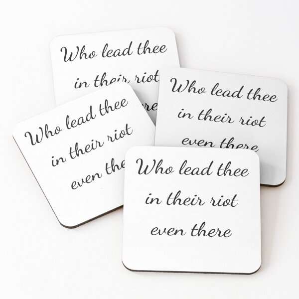 Item preview, "Who lead thee in their riot even there" - handwriting black designed and sold by ariksworld.