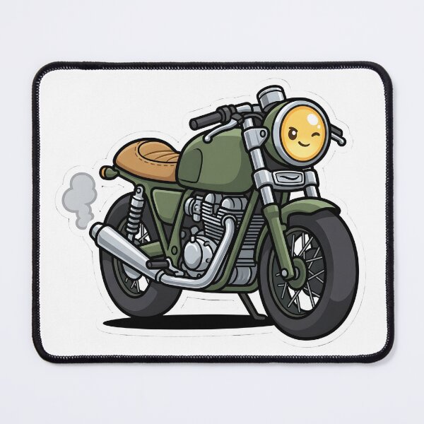 Item preview, Cute Vintage Motorcycle Cafe Racer Kawaii Retro Bike designed and sold by how-is-design.