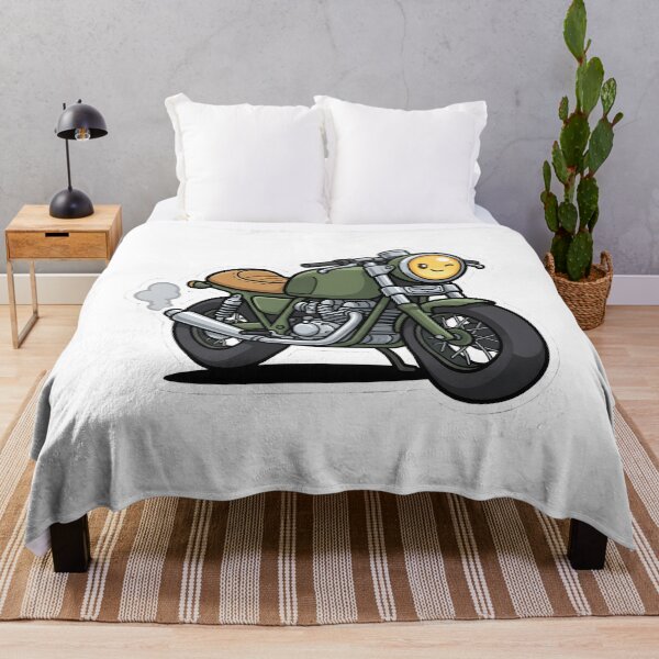 Item preview, Cute Vintage Motorcycle Cafe Racer Kawaii Retro Bike designed and sold by how-is-design.