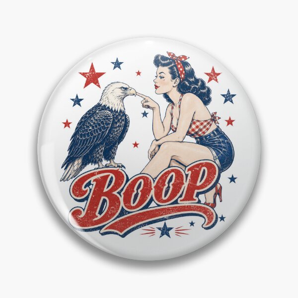 Item preview, Boop Nose Girl Eagle Patriotic 4th of July designed and sold by will freed18.