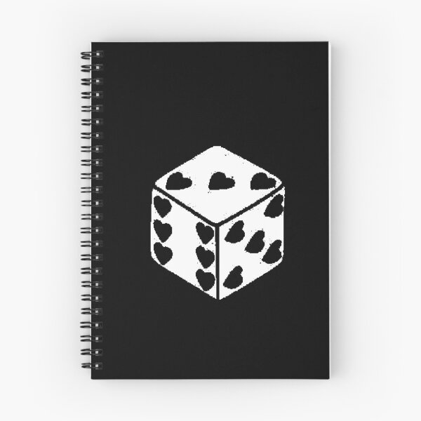 Item preview, Dice Hearts Pixel Art Black and White Love Luck Minimalist designed and sold by AstronautMerch.