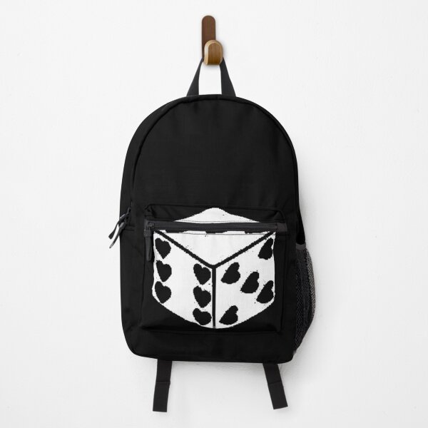 Item preview, Dice Hearts Pixel Art Black and White Love Luck Minimalist designed and sold by AstronautMerch.