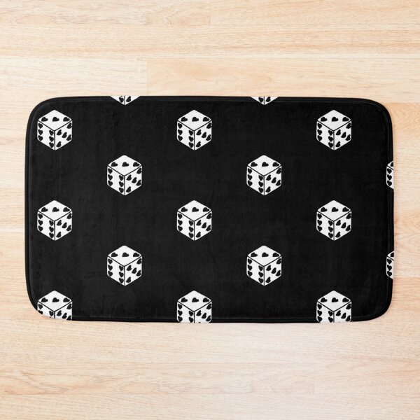 Item preview, Dice Hearts Pixel Art Black and White Love Luck Minimalist designed and sold by AstronautMerch.