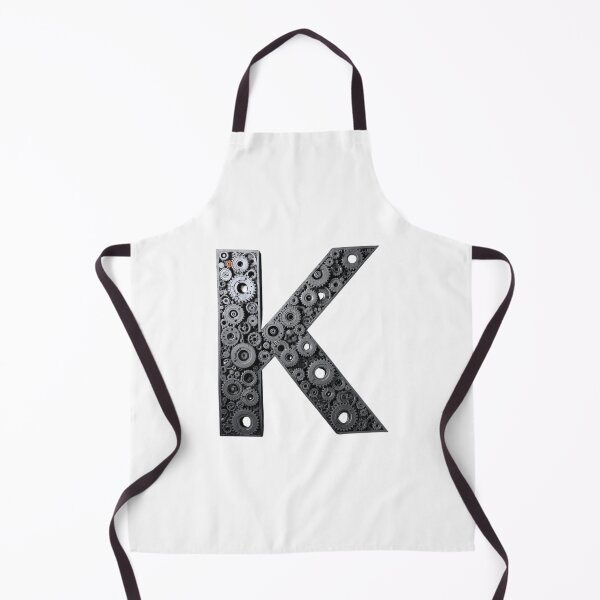 Item preview, K Letter Gear Design | Industrial Gear Monogram | Mechanical Alphabet Engineering Art designed and sold by Baby Adee Collective.