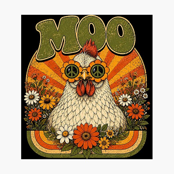Item preview, Funny Vintage Moo Chicken designed and sold by will freed18.