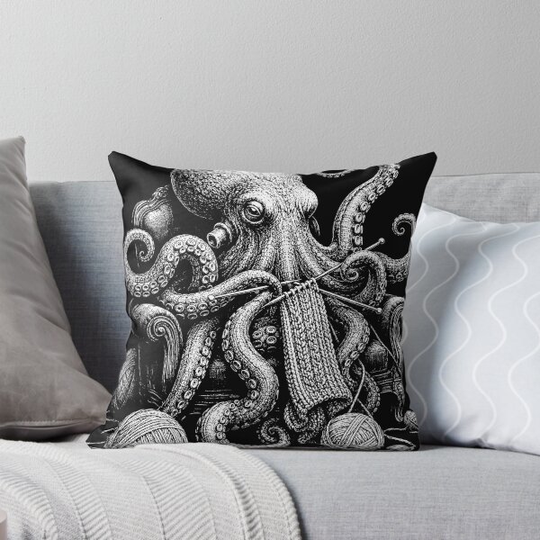 Item preview, Funny Knitting Octopus Yarn Crafter designed and sold by will freed18.
