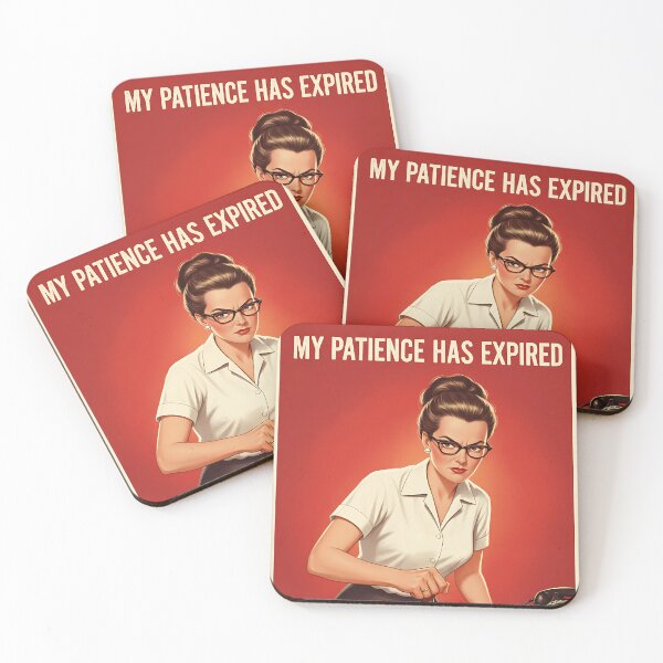 Item preview, My Patience Has Expired Try Again Tomorrow Vintage Retro Mom Joke designed and sold by Retro-Anime9.
