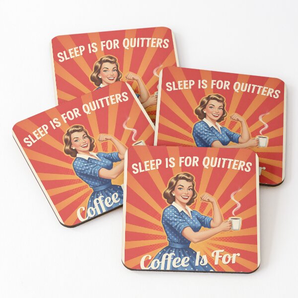 Item preview, Sleep is for quitters, Coffee is for Champions Vintage Retro Mom Joke designed and sold by Retro-Anime9.