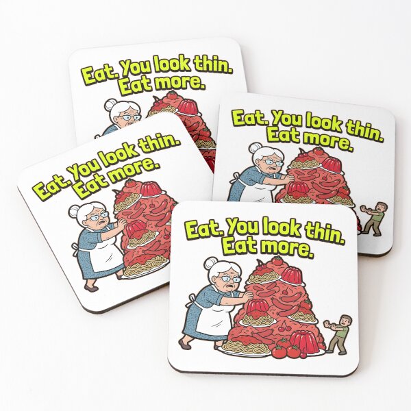 Item preview, Eat You Look Thin Funny Jewish Grandmother Humor designed and sold by RawInkCo.