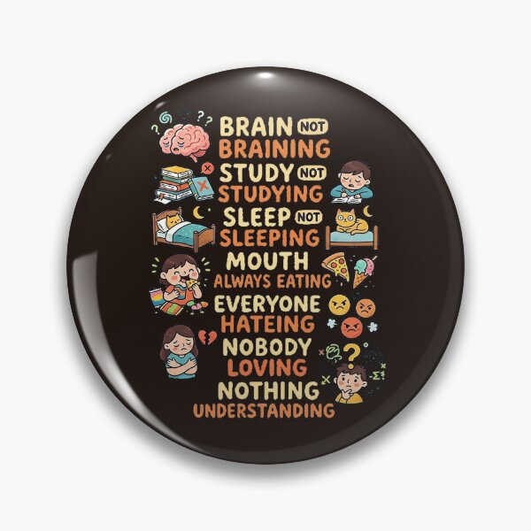 Item preview, Brain Not Braining - Funny Relatable Student Meme designed and sold by GrabaHuk.