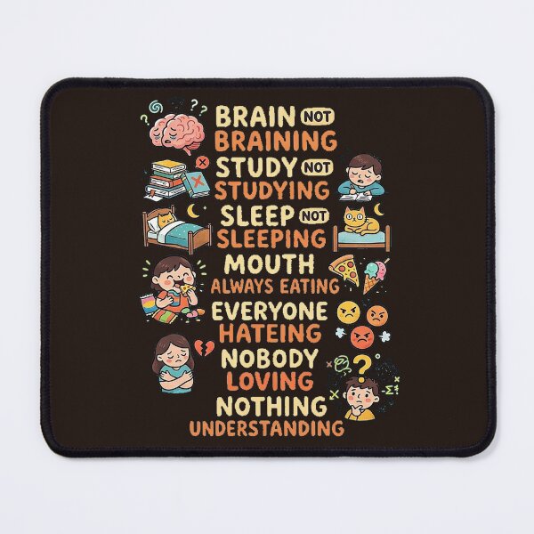 Item preview, Brain Not Braining - Funny Relatable Student Meme designed and sold by GrabaHuk.